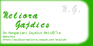 meliora gajdics business card